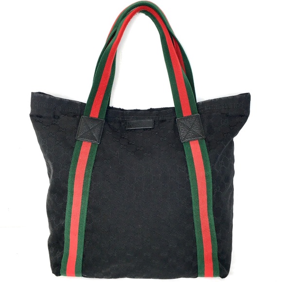 Gucci Handbags - Authentic Gucci black monogram canvas large shopper tote bag